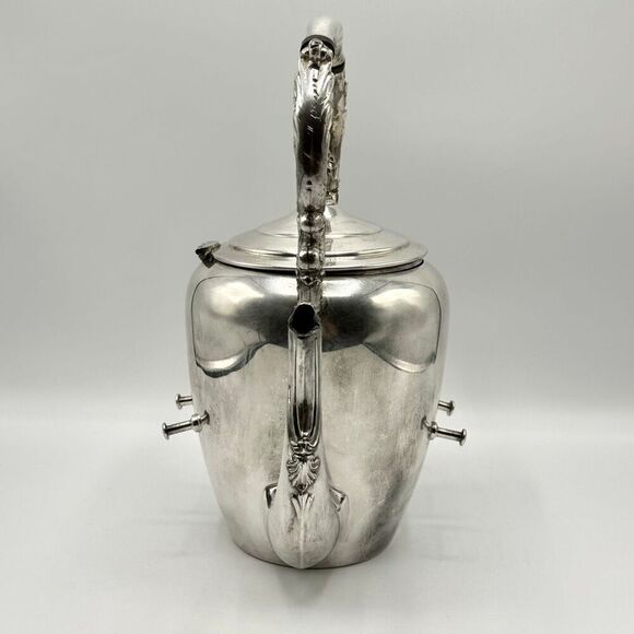 F B Rogers Vintage 19th Century Silver Plated Tilting Teapot No Stand - Picture 2 of 13